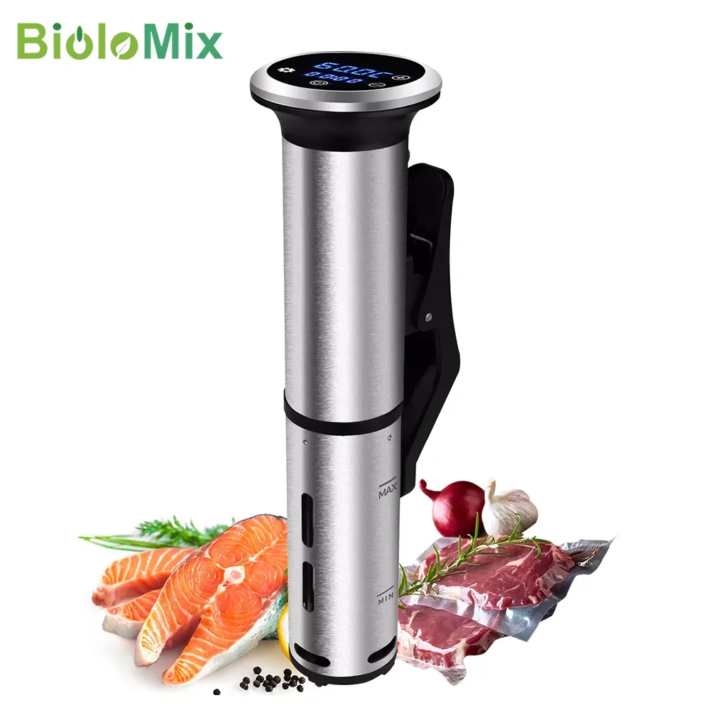 

Biolomix 2nd Generation Stainless Steel Sous Vide Cooker IPX7 Waterproof Digital Accurate Immersion Circulator Machine