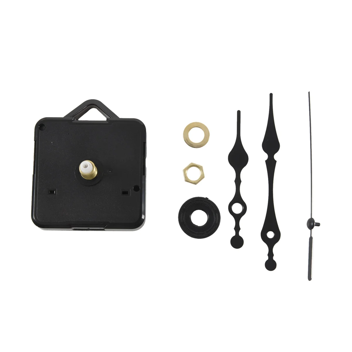 

Clock Movement Mechanism with Black Hour Minute Second Hand DIY Tools