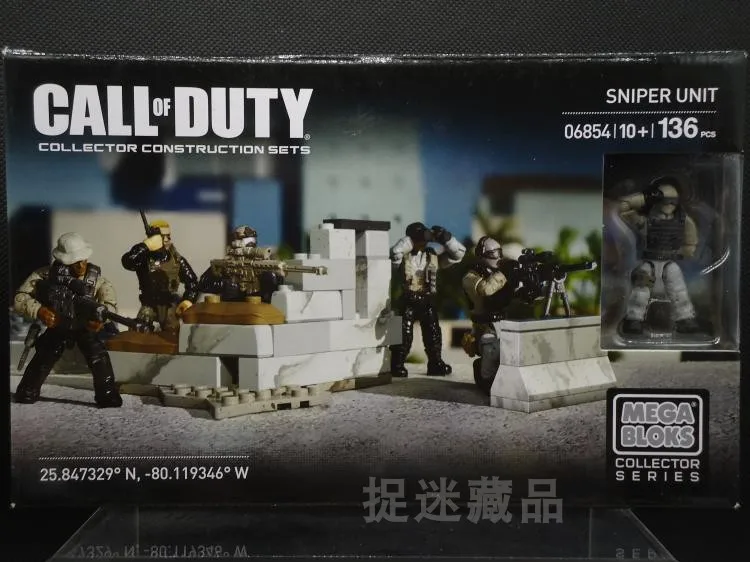 

Mega Bloks Call of Duty Collector Construction Sets Sniper Unit 136Pcs Assemble Building Blocks Anime Figure Model Toys Gifts