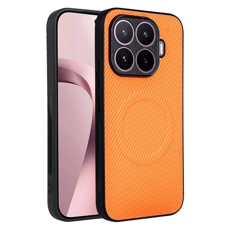 Фото Магнитный чехол для телефона с узором из углеродного волокна для Xiaomi Mi 17T Pro 17TPro, защитный чехол для камеры Magsafe, противоударная задняя крышка №1