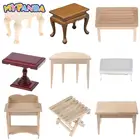 Миниатюрный деревянный журнальный столик для кукольного домика, имитация концевого стола, игрушки для кукольного домика, декоративные аксессуары