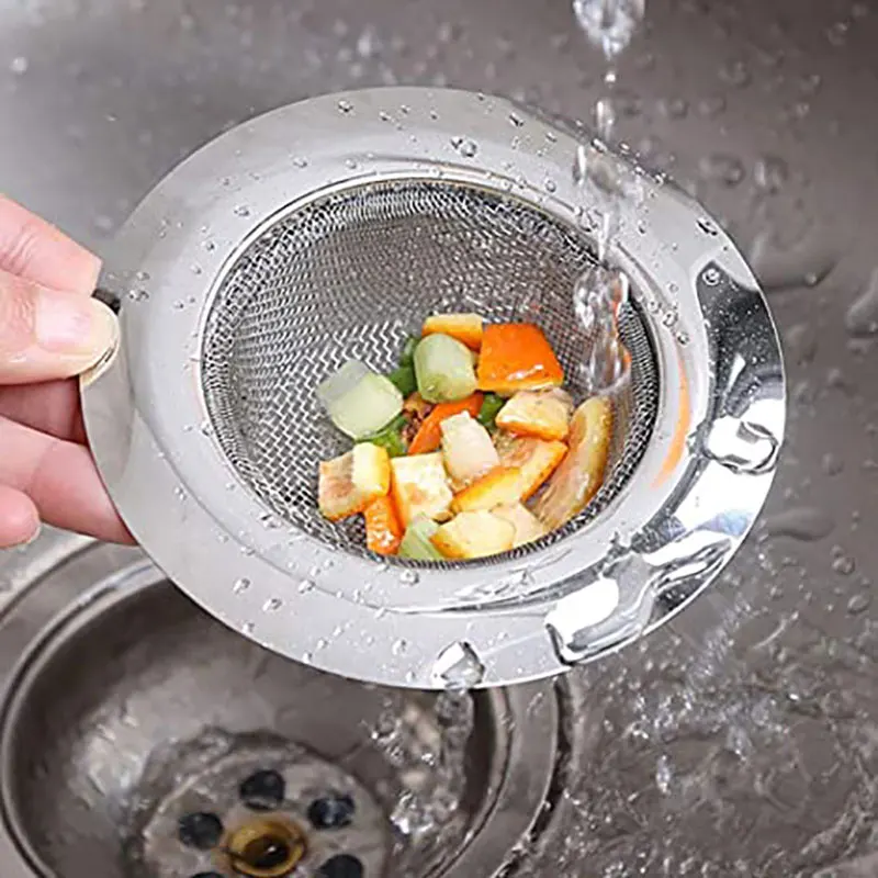 

Kitchen Sink Strainer Stainless Steel Filter Mesh Kitchen Stainless Steel Bathroom Floor Drain Cover Shower Hair Catche Stopper