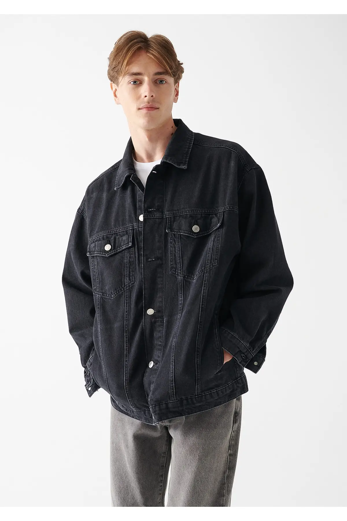 Luis Dark Gray Jean Jacket Oversize / Wide Cut 0110000-80479