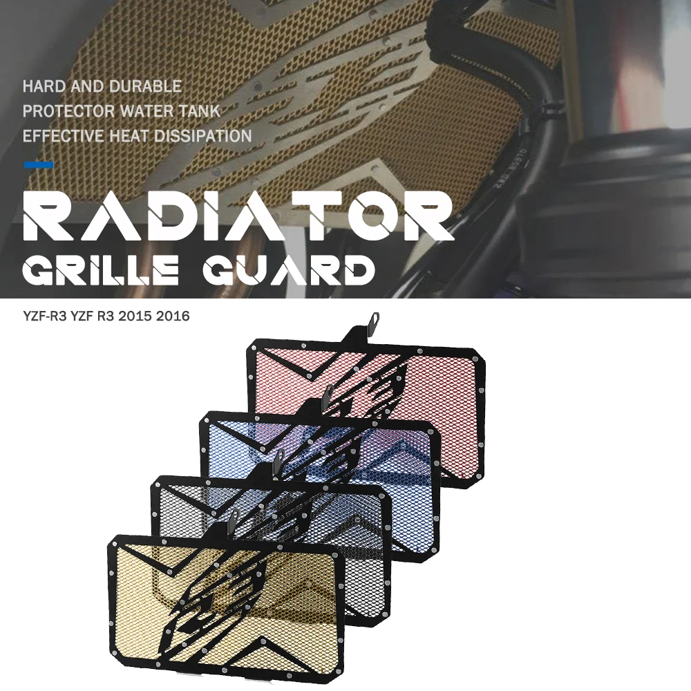 

Motorcycle Radiator Guard Protector Grille Grill Cover For Yamaha YZF-R3 YZF R3 YZFR3 2015 2016 2017 2018 2019 2020 2021 YZFR 3