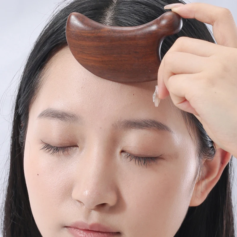 Расческа для лифтинга лица из сандалового дерева меридианный массажер глаз носа