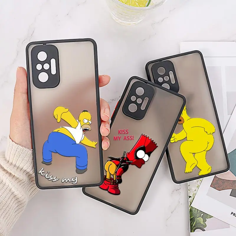 

The-Simpsons-Familys Phone Case For Xiaomi Redmi Note 11 Pro 8 9 10 Pro Back Cover Redmi 10C 9 9A T 9C 8 7A 6A Matte Clear Cases