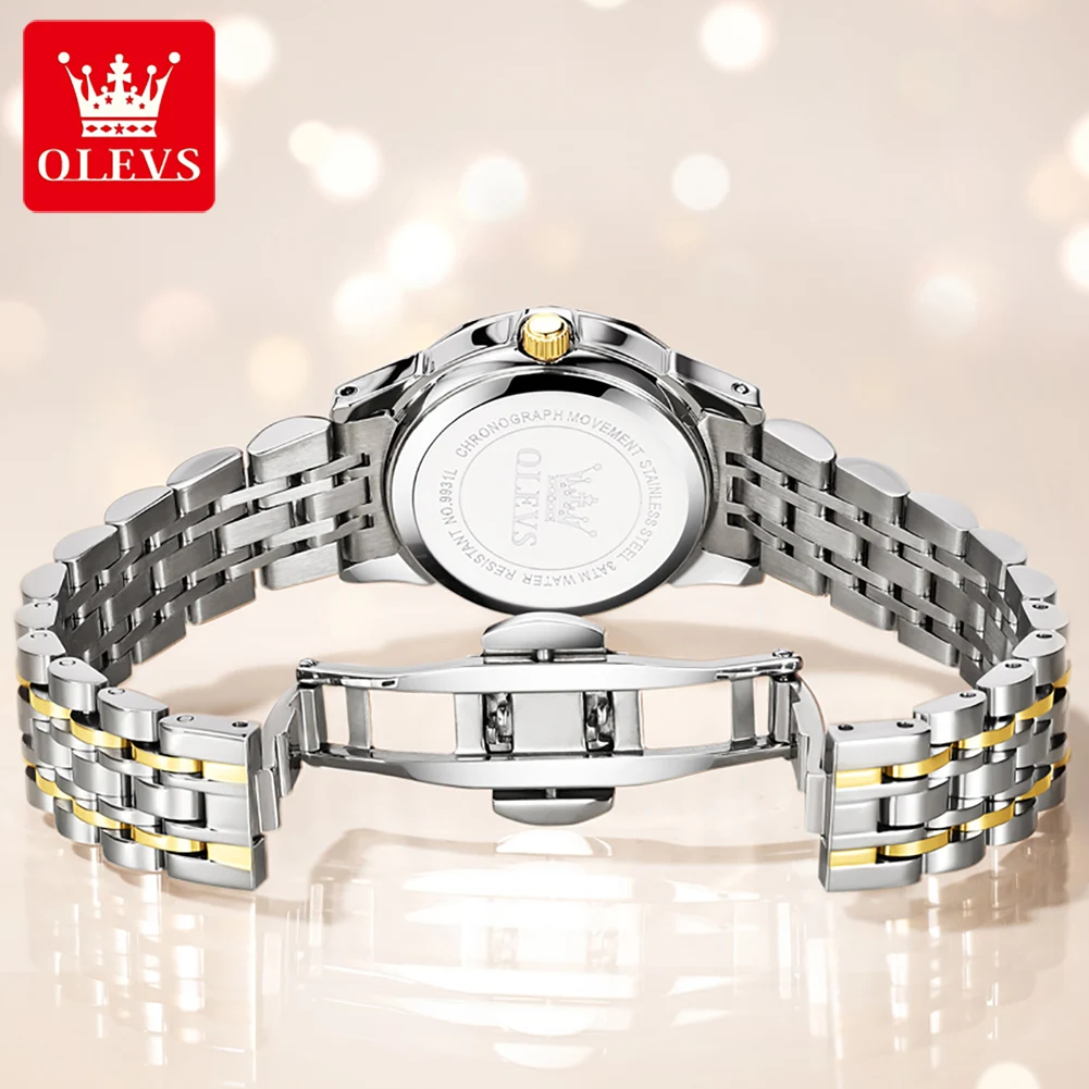OLEVS 9931 Quartz Stainless Steel Strap Women Wristwatch Retro Hot Style Great Quality Fashion Waterproof Watch for Women enlarge