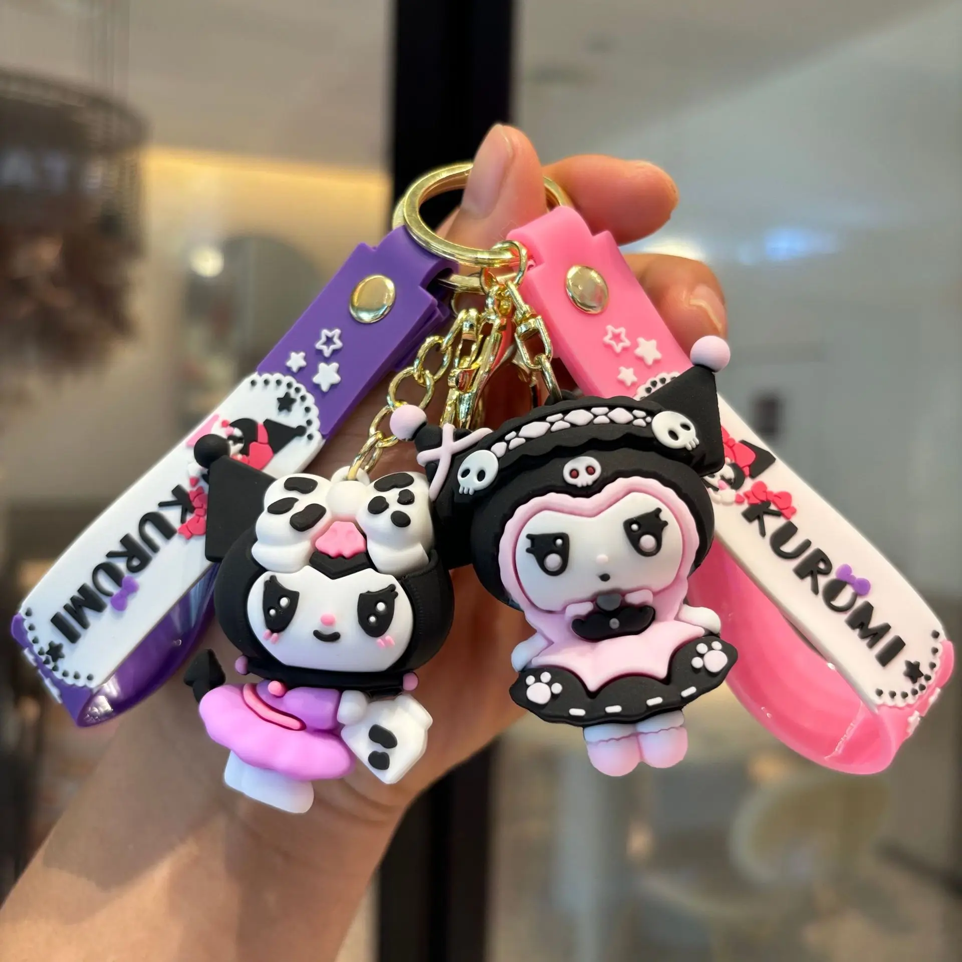 Sanrio Kuromi брелок для ключей Itabags рюкзак сумки аксессуары Kawaii кулон Bff вещи подарок