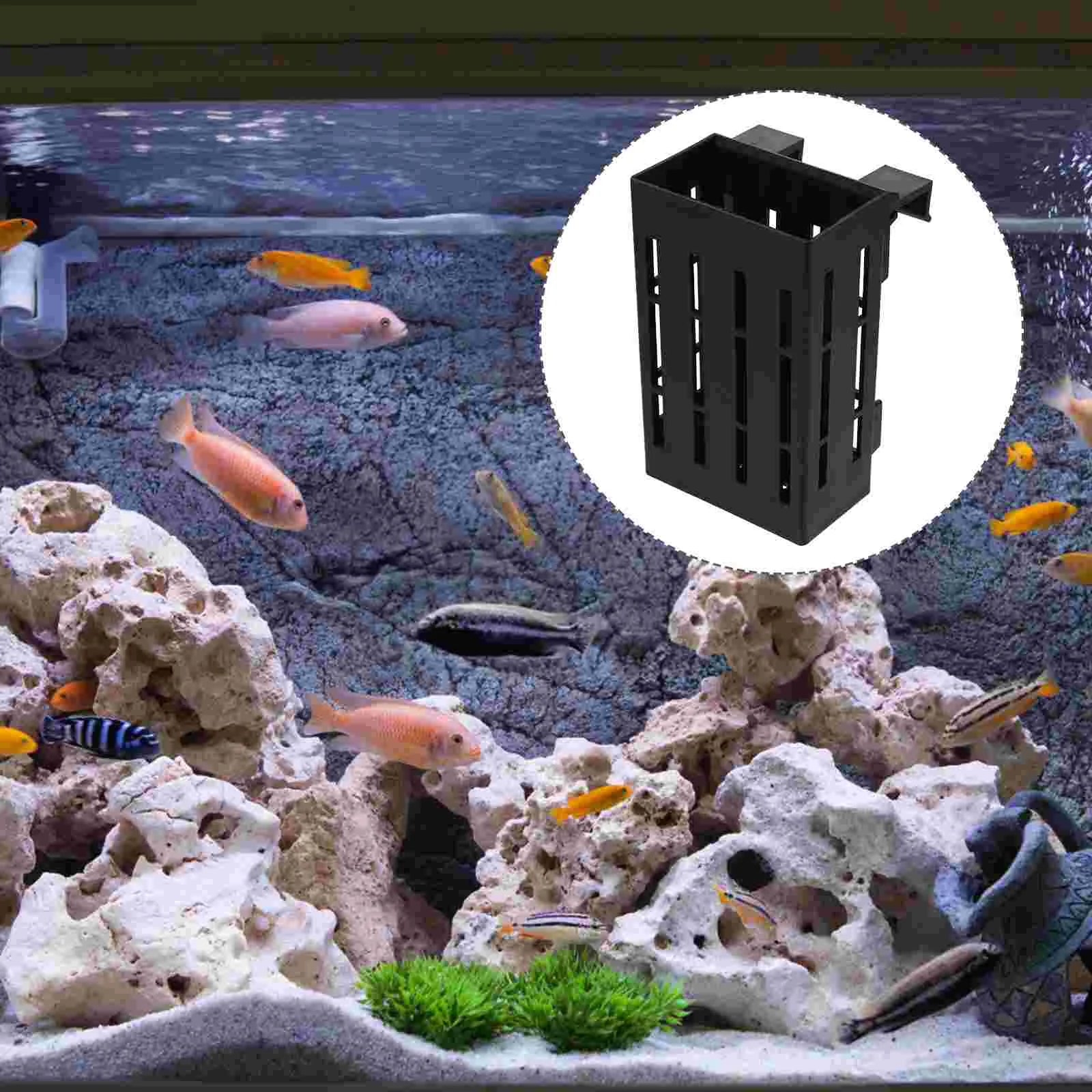 

4Pcs Aquatic Holder Hanging Aquatic Pot Plastic Aquarium Planter for Tank