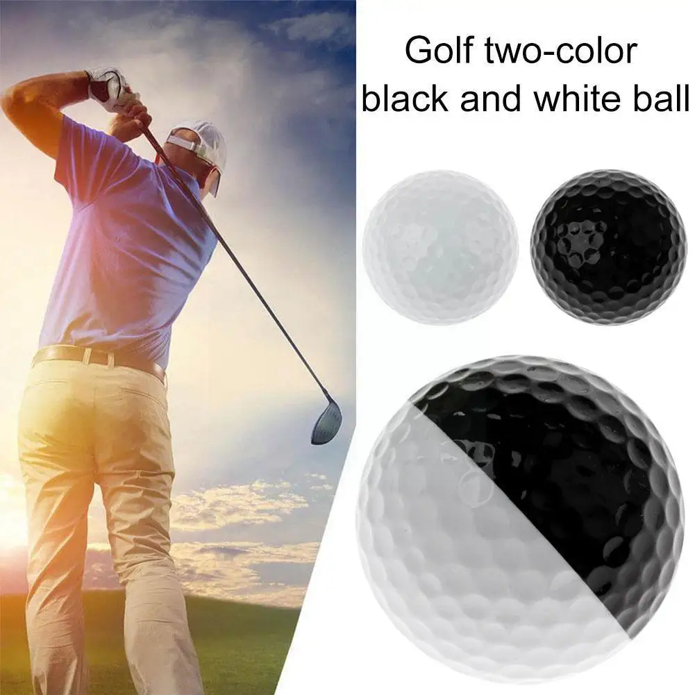 

1pc Golfing Training Balls Two Color Practice Balls Aiming New Putter Training C3n9