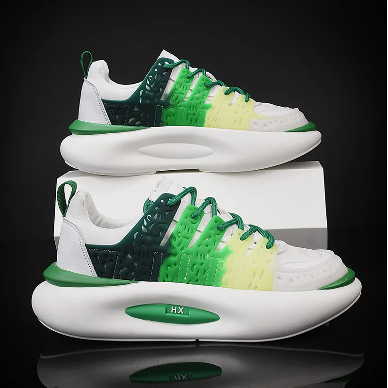 

Trend Chunky Sneakers Men Gym Jogging Shoes Man Designer Mens Thick Sole All-match Mesh Casual Sneakers Fashion Male Footwear