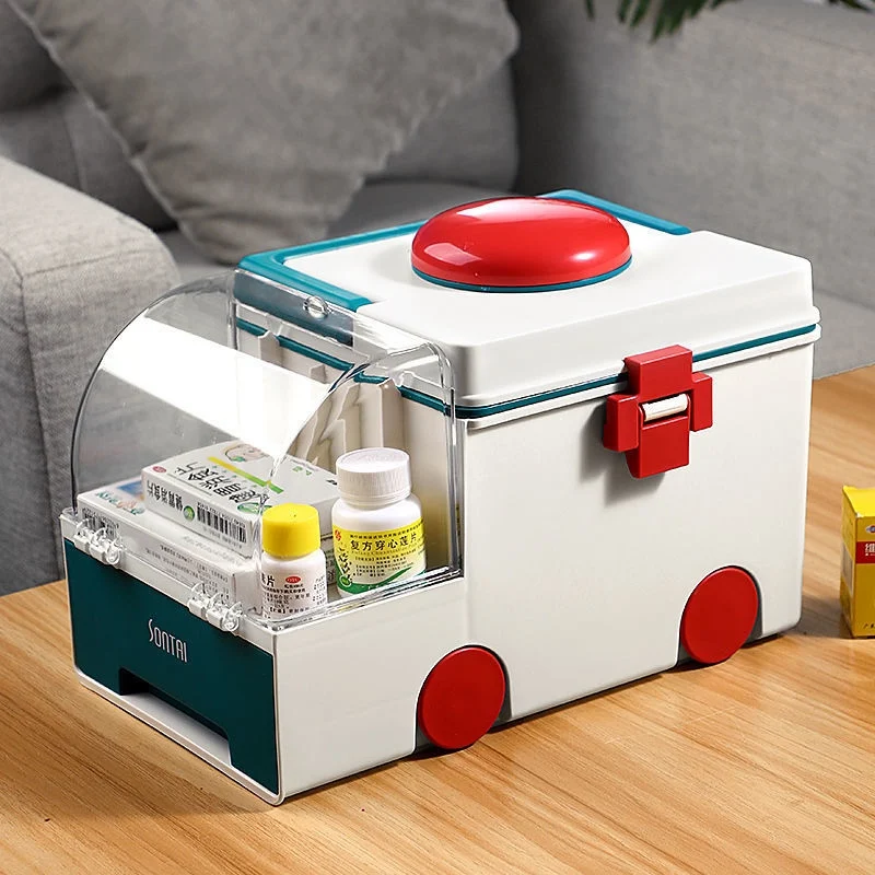 

Household Small First Aid Medicine Box Family Medicine Storage Box Baby Children Medical Box Large Capacity