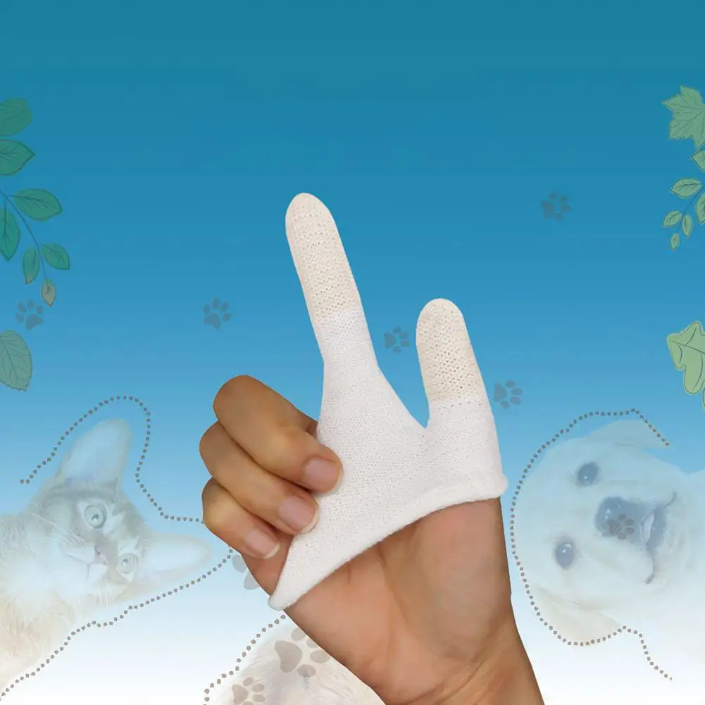 

Two-finger Tooth Brush Cat Oral Cleaning Tools Pets Finger Teeth Gloves Toothbrushes for Puppy Kittens Nursing Products Supplies