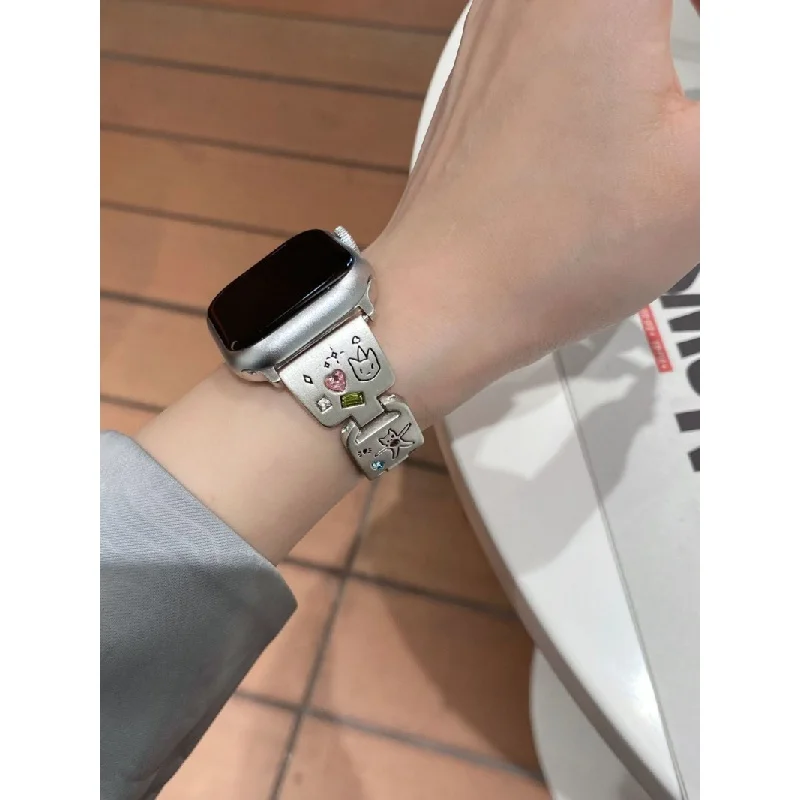 Милый браслет CatinsJewel в виде щенка InlayiwatchWatch страпаплеталь подходит для Apple