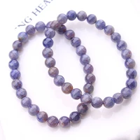 natural blood blue iolite quartz clear round beads bracelet 6 5mm 7mm red iolite star light cat eye women men aaaaaa