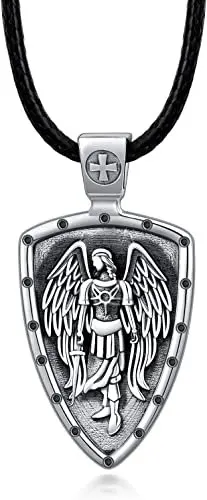 

925 Sterling Silver St Christopher/Michael/Benedict/Virgin Mary/Jude Necklace for Men & Women Amulet Jewelry with 22+2 Inch Chai