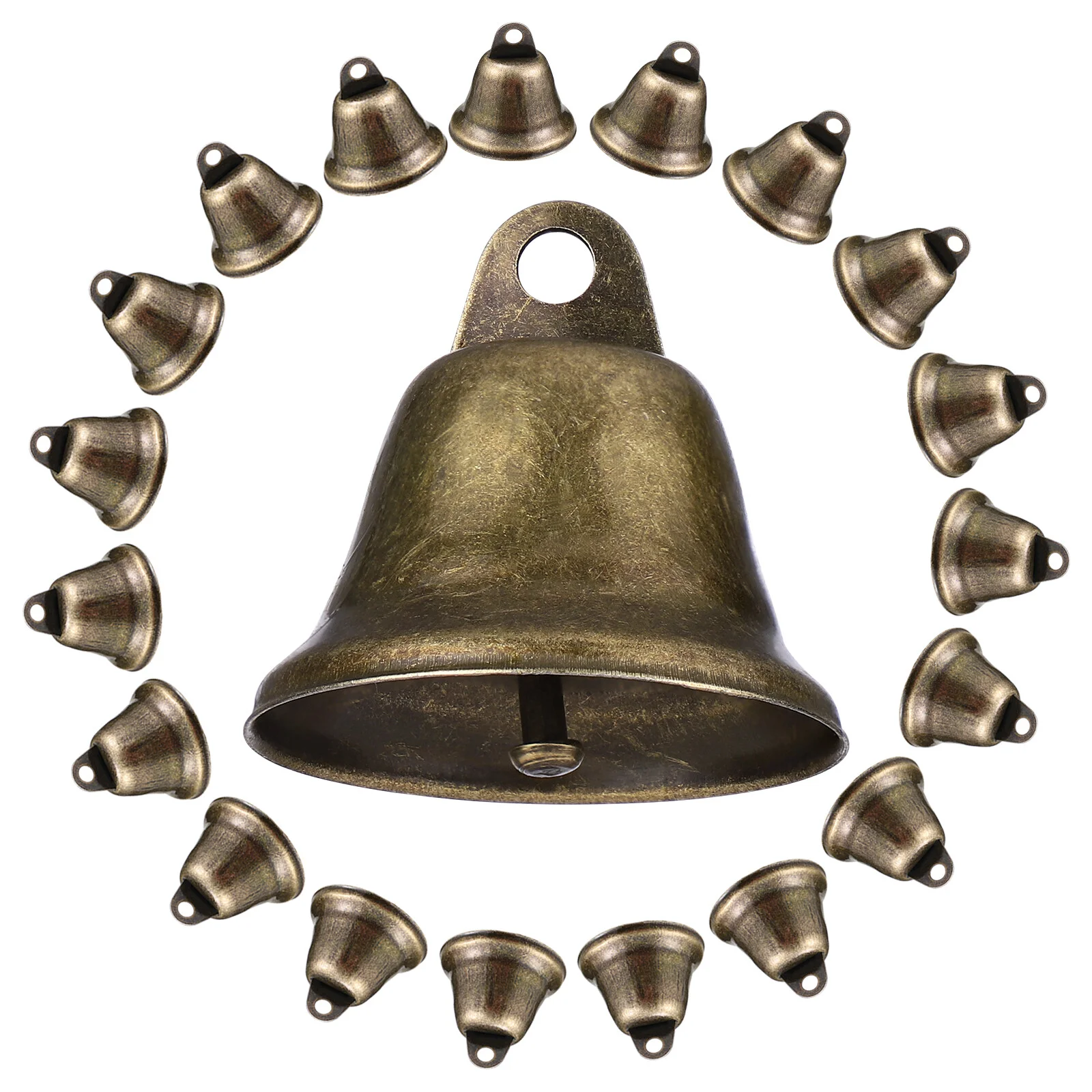 

Supvox 20pcs 38mm Copper Bells Metal Hand Bells with Crisp Sound Hanging Bell Pendants for Party Decoration