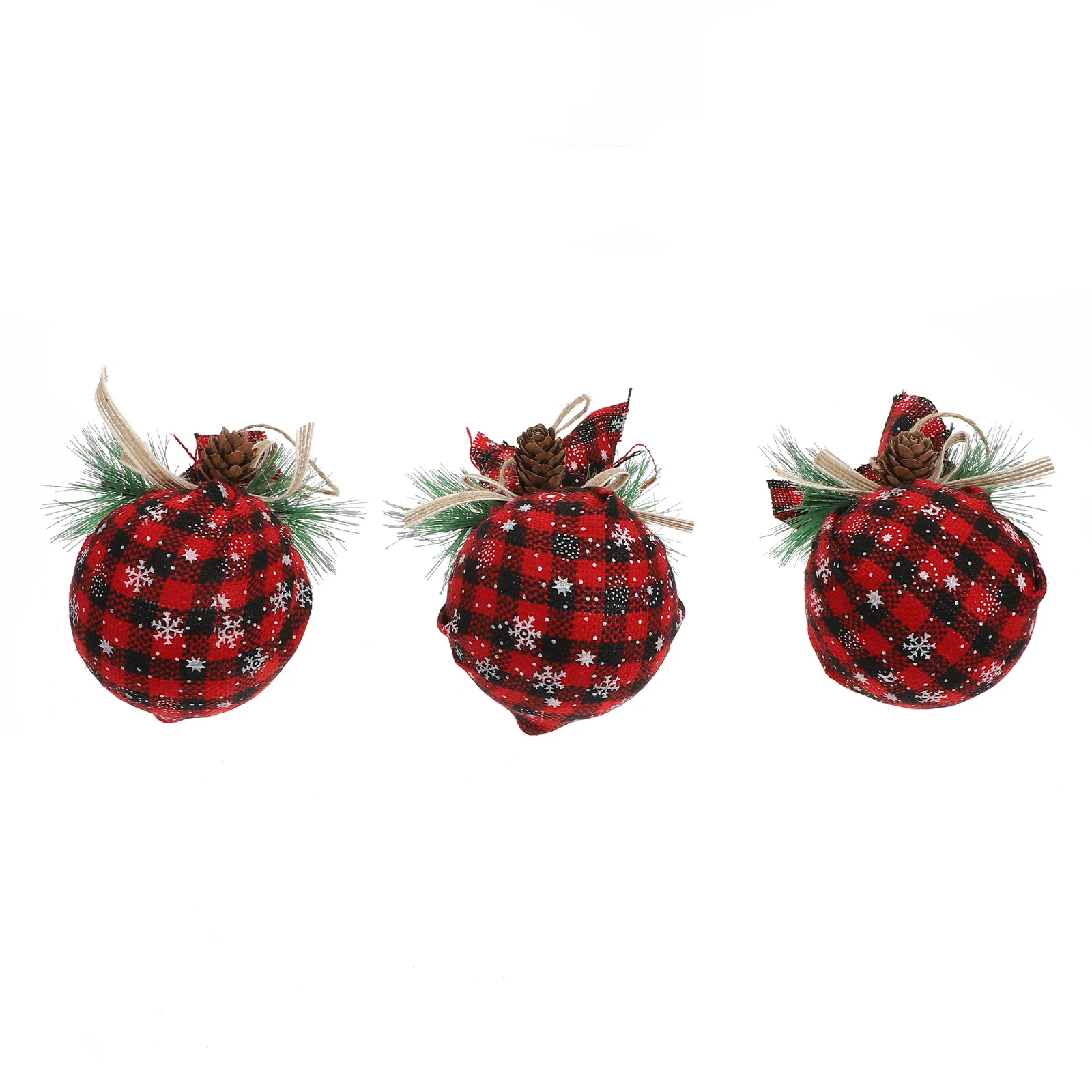 

3Pcs Delicate Xmas Tree Adornments Household Wall Hanging Balls Ornaments