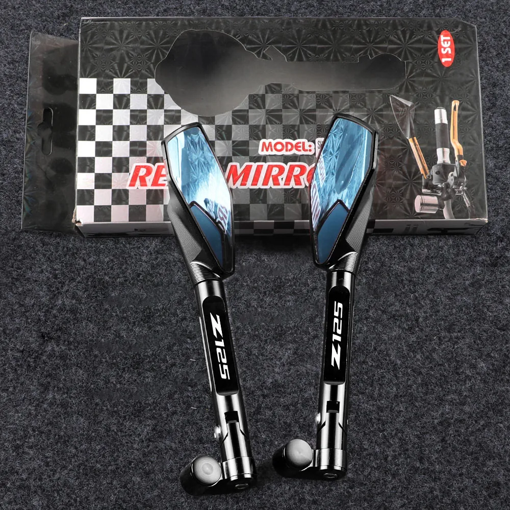 

8mm 10mm For KAWASAKI Z125 2015-2019 2020 Z 125 PRO 2015 2016 2017 2018 Universal Motorcycle ALUMINUM Rearview Side Mirrors