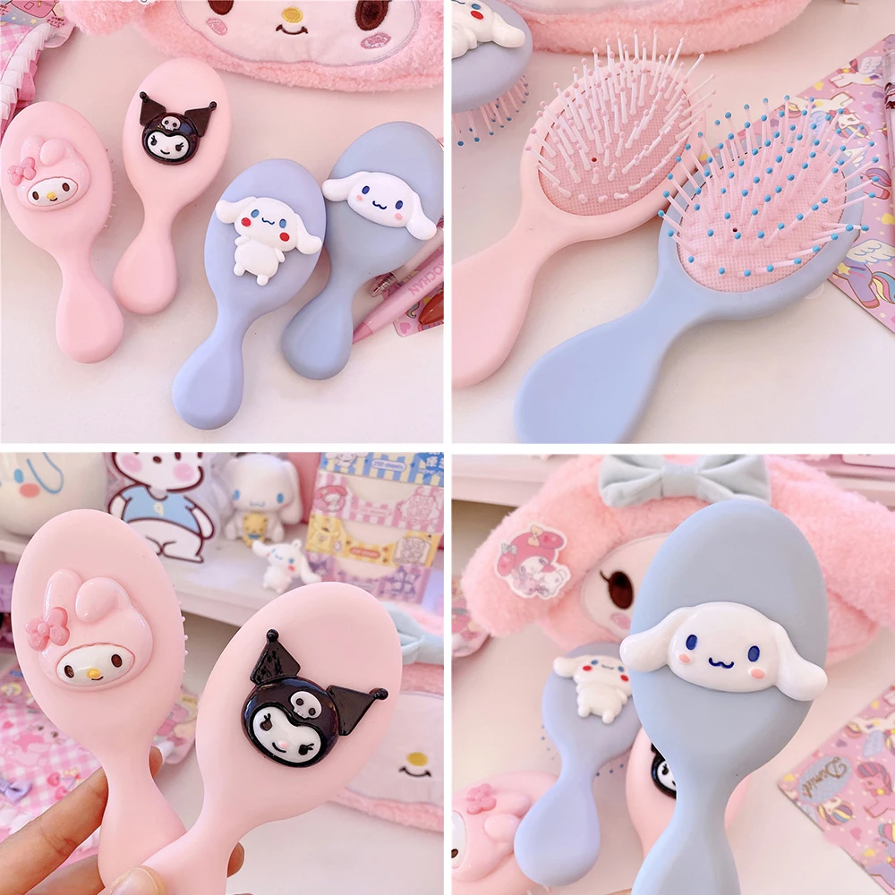 

Kawaii Anime Massage Airbag Comb Cartoon Kuromi My Melody Cinnamoroll Dog Mini Combs Portable Girly Heart Hair Accessories Gifts