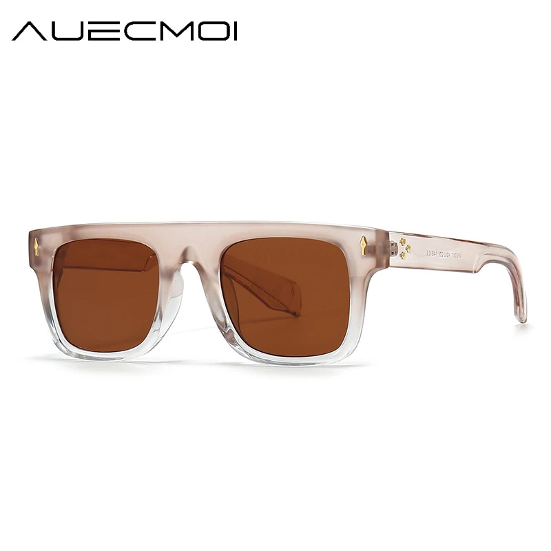 

Роскошные брендовые дизайнерские Квадратные Солнцезащитные очки с плоским верхом женские трендовые солнцезащитные очки для мужчин модные винтажные очки женские оттенки с заклепками