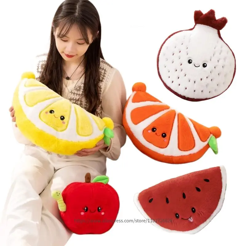 

Cartoon Soft Cute Apple Pomegranate Watermelon Lemon Grapefruit Plush Cute Food Fruit Stuffed Doll Toy For Kids Birthday Gifts