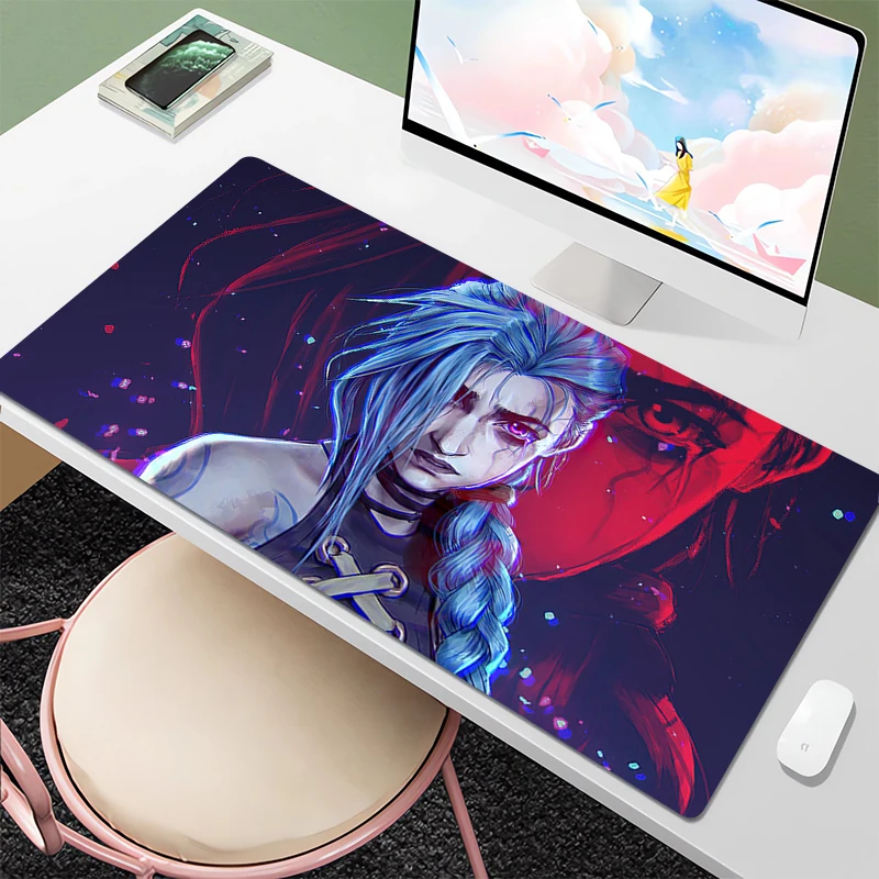

Jinx Mause Pad Gamer Rubber Mat Computer and Office Desk Accessories Setup Gaming Mousepad Xxl Mouse Pads Deskmat Anime Pc Table