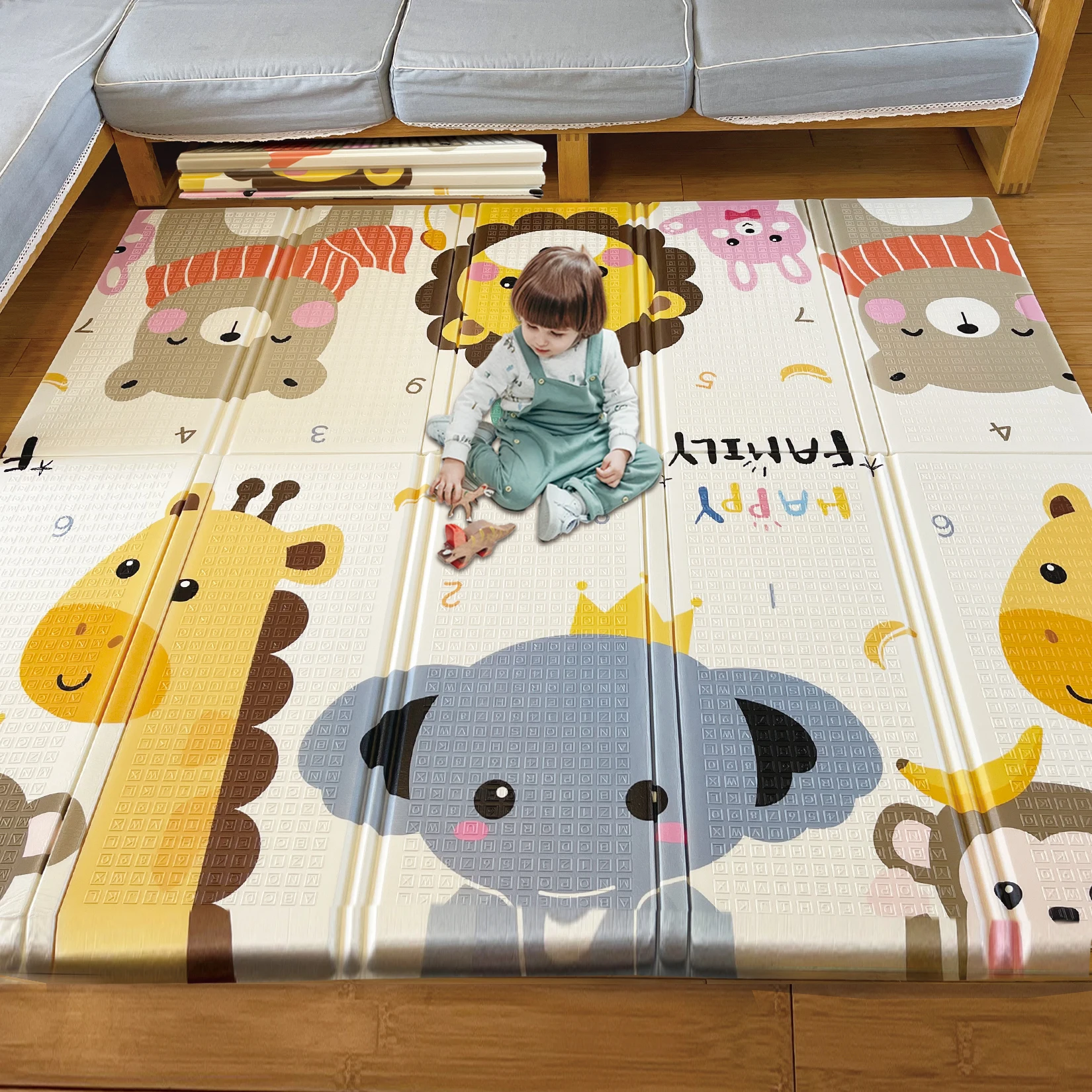 Baby Play Mat Folding XPE Crawling Pad 180X200x1CM Puzzle Mat Educational Children Carpet Nursery Climbing Pad Kid Activity Rug