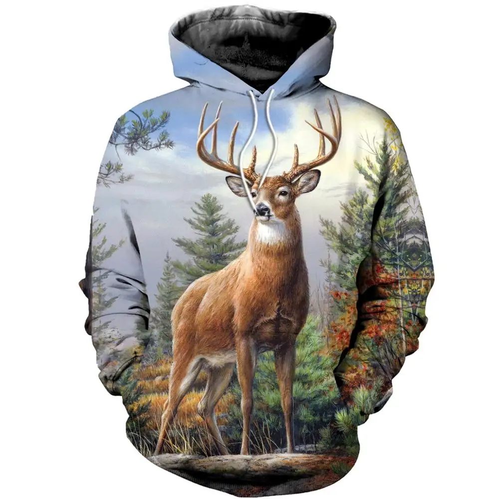 

Fashion Hoodies Autumn Long-sleeved Street Clothing Hunting Camo 3D Printed Men's Hoodies/sweatshirts Harajuku Dropshipping Male