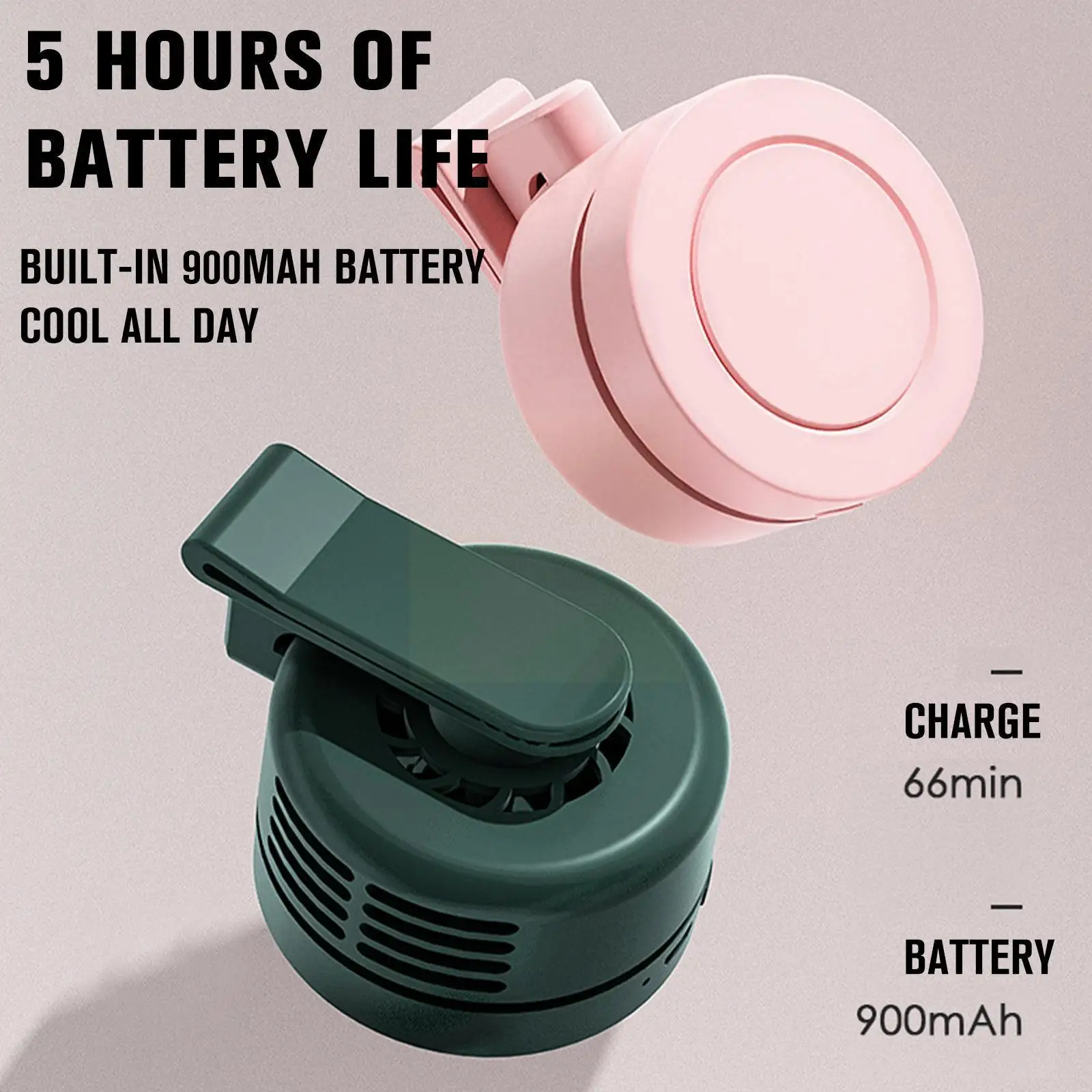 

Vaneless Mini Clip Fan Neck Waist Fan Air Cooling USB Personal Fan For Outdoor Fishing 3 Speeds Desktop Fan 360 Adjustable N8H7