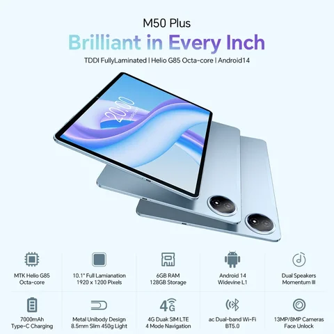 Планшет Teclast M50, 10.1", 6/128ГБ, Wi-Fi+4G, Android