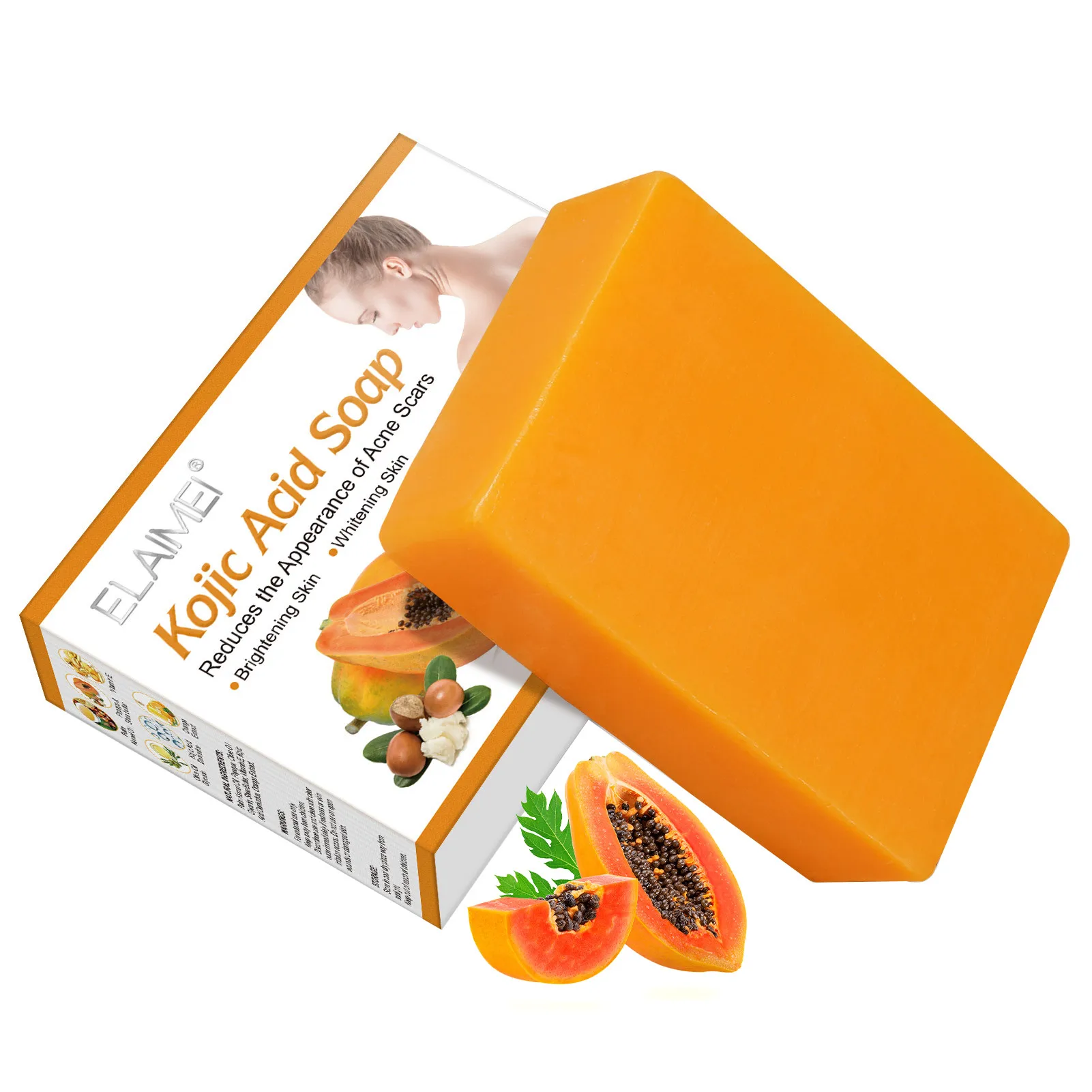 

Kojic Soap Skin Lightening 100g Skin Brightening Soap With Papaya Extract Essential Oil Cleansing Moisturizing Lightening Soap