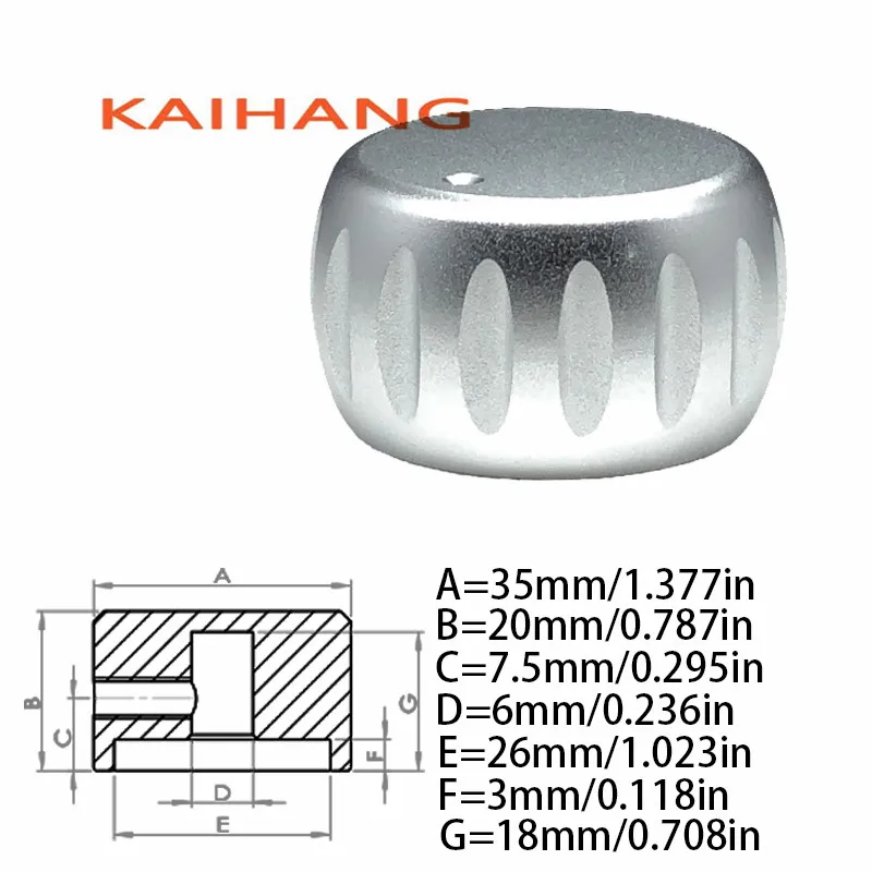 

1 шт., 35X20 мм, алюминиевая ручка с твердым сердечником, крышка для электронного оборудования, медицинское оборудование, маховик переключения передач, ручка с круглым отверстием, 6 мм