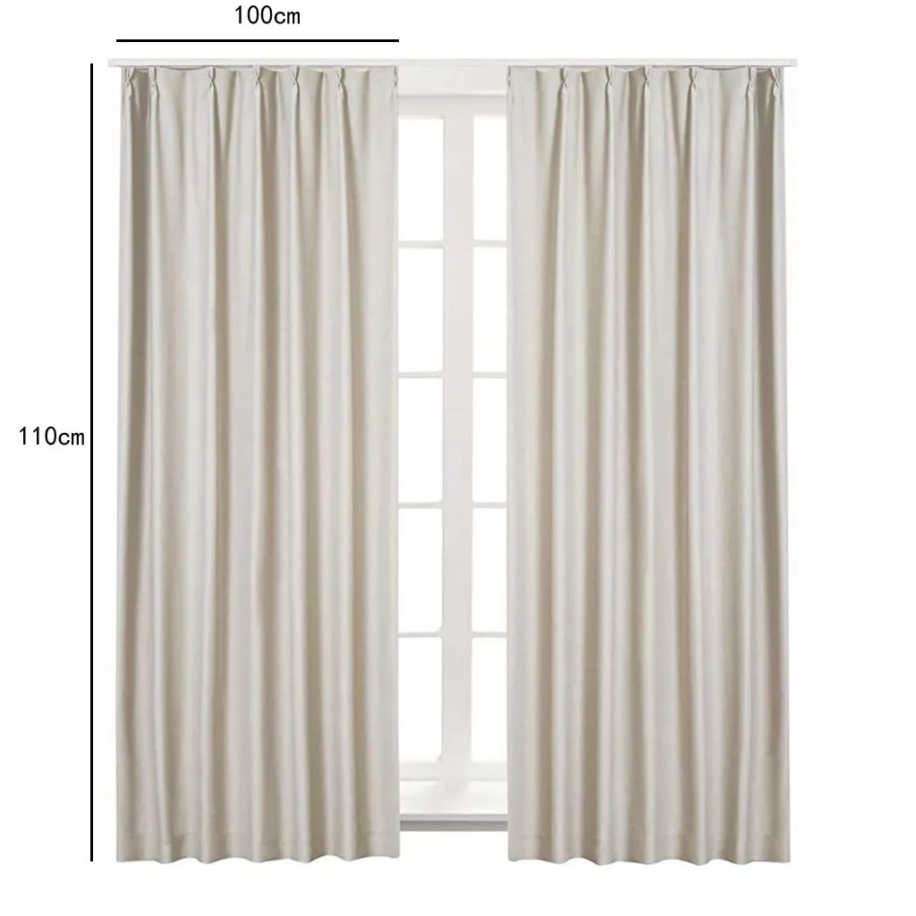 

Shower Cloth Curtain Curtain Window Beige 100x110cm Study Bedroom Cloth 2PCS Curtains for Baby Room Ticking Shower Curtain
