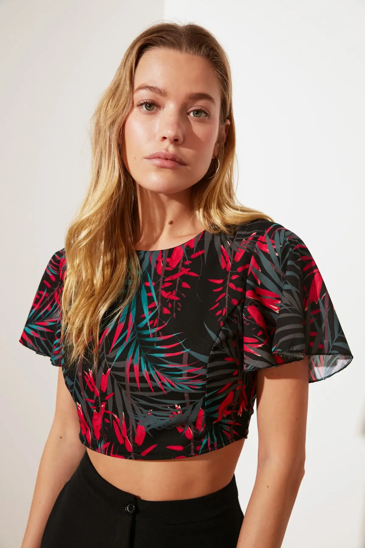 Блузка с разноцветным узором TWOSS19EH0180|Блузки| |