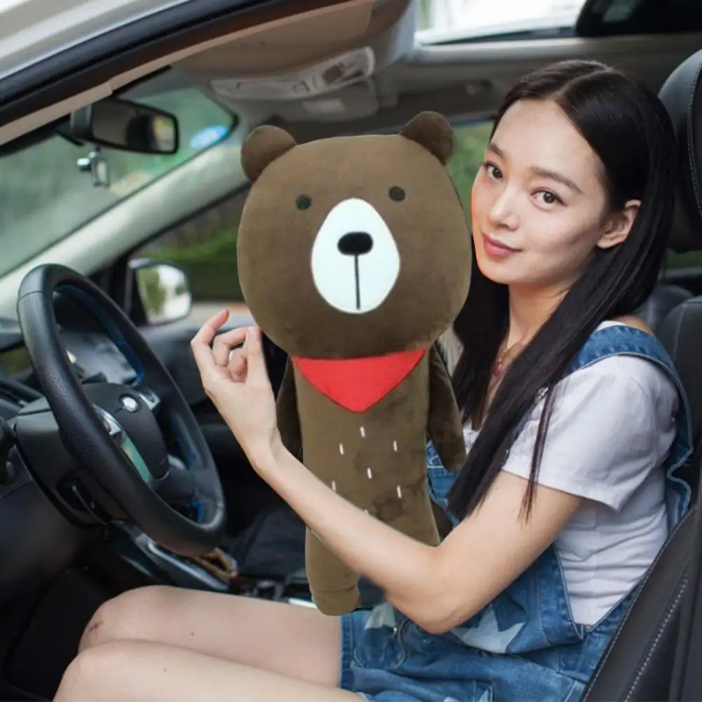 Автомобильная подушка для шеи с мультяшными животными кошкой ремень