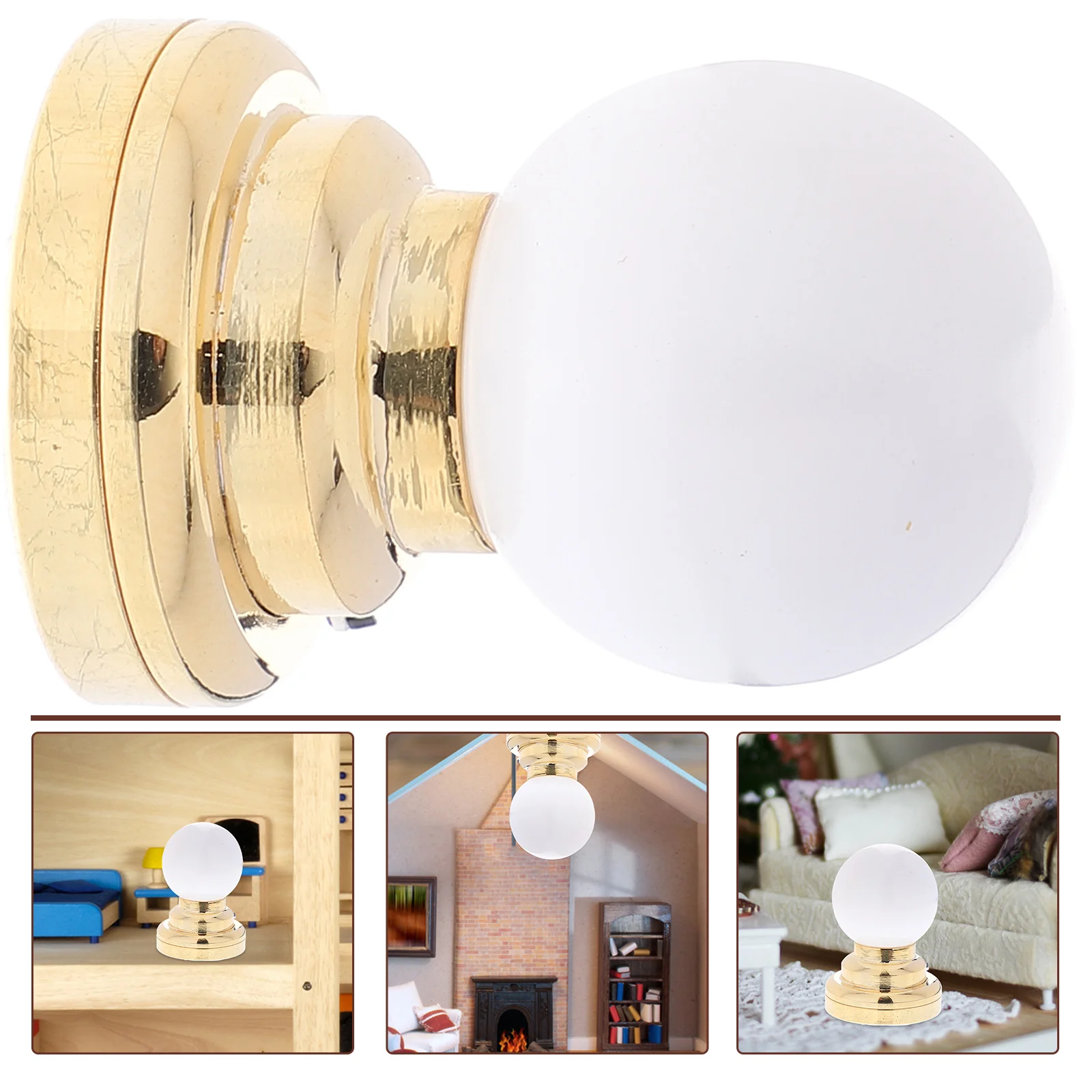 

Miniature Furniture Tiny Hanging Lamp House Accessories Ceiling LED Plastic Pendant Lights