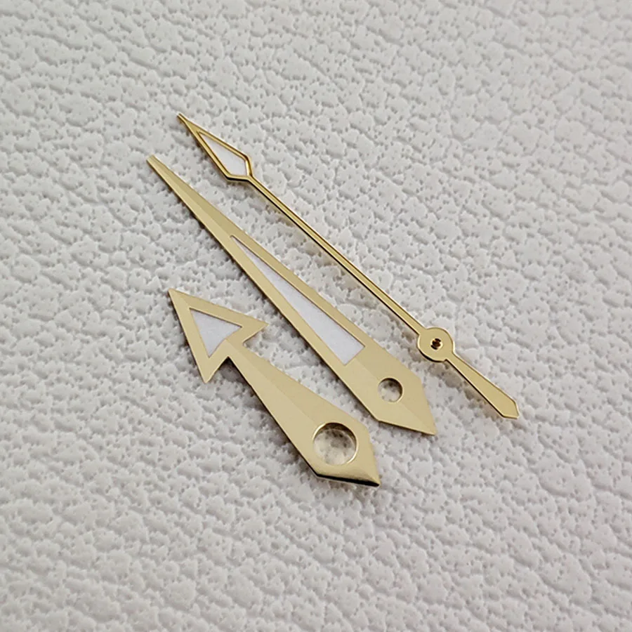 NH35 Аксессуар для часов со стрелками Зеленые светящиеся стрелки Розовое золото