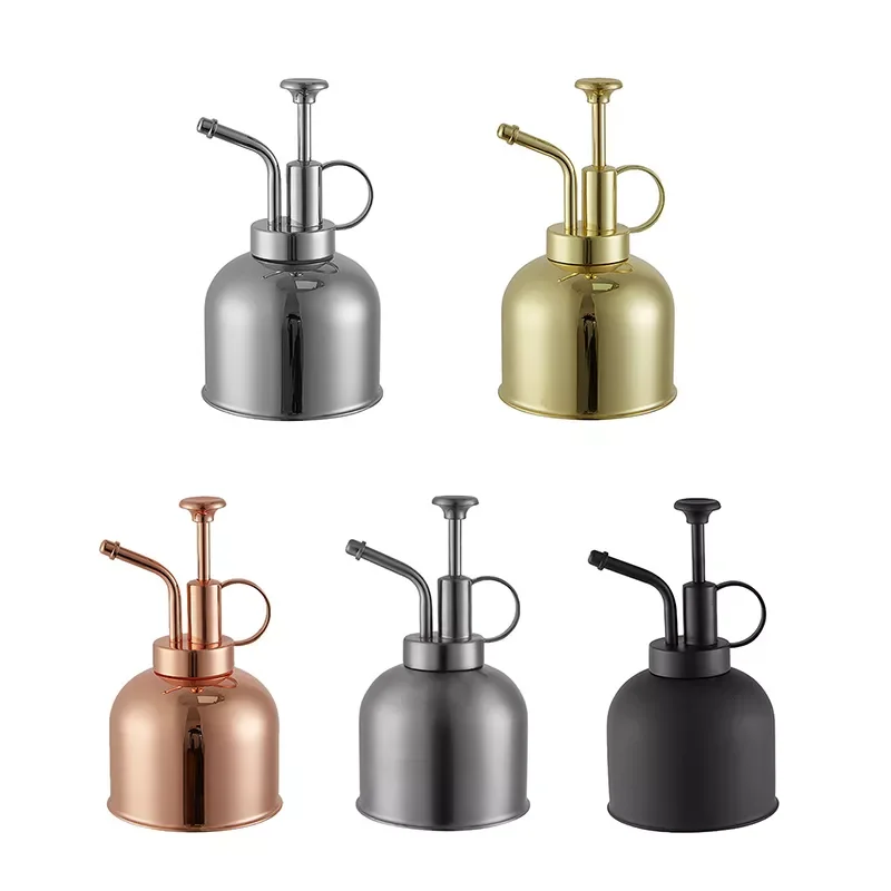 

300ml Stainless Steel Watering Pot Retro Gardening Potted Watering Cans For Watering Flower Plants Shower Garden Tool