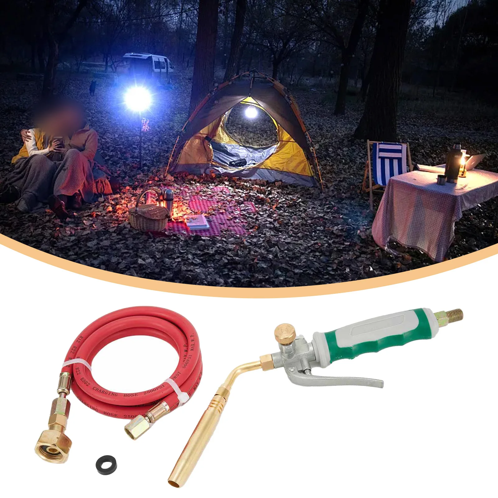 

Durable Outdoor Welding Torch Flamethrower For Soldering Liquefied Gas Rubber Tube With 63inch Hose Zinc Alloy
