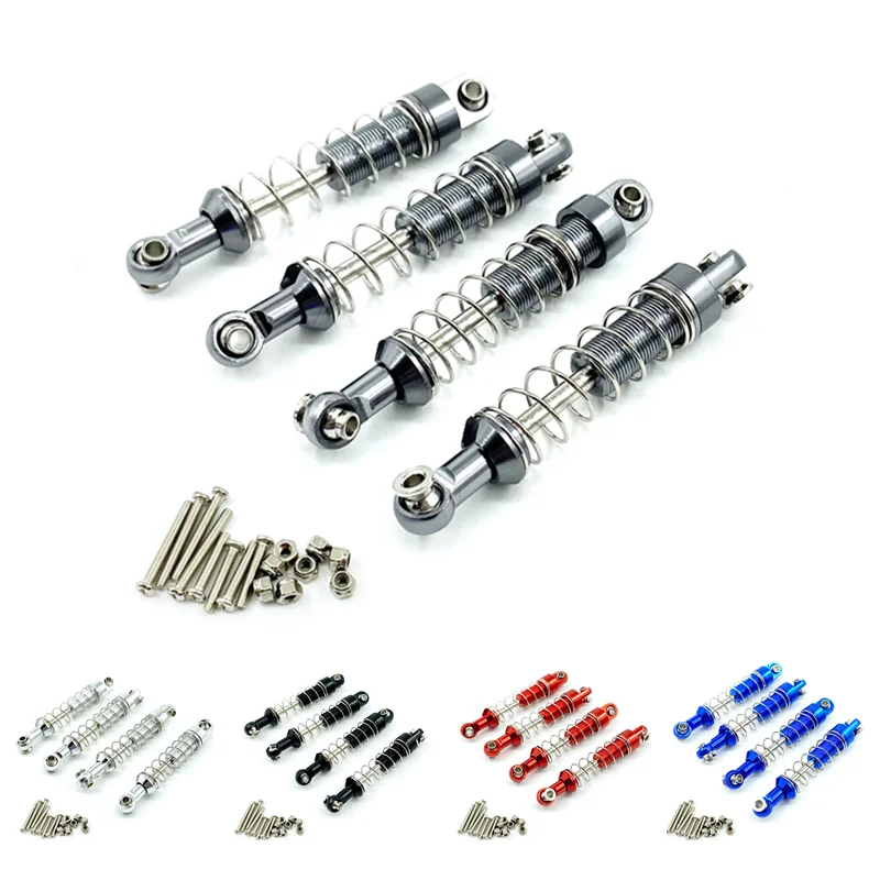 

WPL C14 C24 MN D90 D99 D99S MN90 MN98 MN99S 4pcs Metal Shock Absorber Damper RC Car Upgrade Parts Accessories