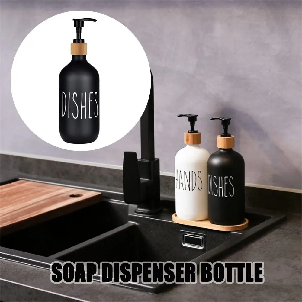 

Refillable Bathroom Bamboo Wood Pump Kitchen Subbottling Lotion Bottle Soap Dispenser Dispenser Bottle