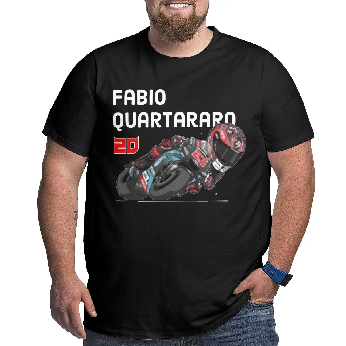 

Fabio And Quartararo Moto And GP 20 Big Size Creative Loose Large T-shirt Cool Loose Large Tops Tees