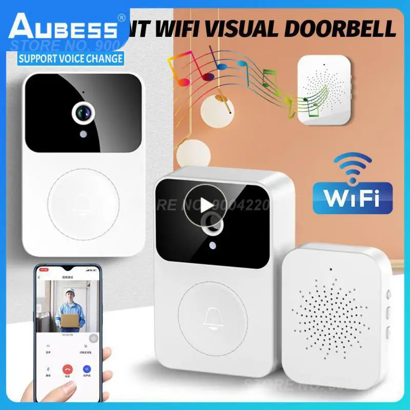 

Video Door Bell 1080p Real-time Intercom Wireless Wifi Doorbell 800mah Smart Doorbell Night Long Life Waterproof