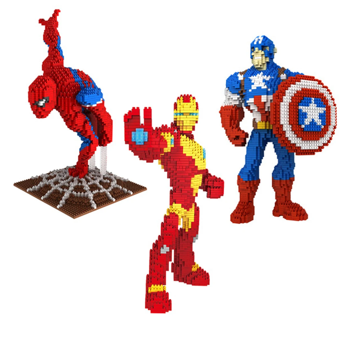 

hot marvel super hero avengers ironman spiderman captain america figures model bricks mini micro diamond build blocks toys gift