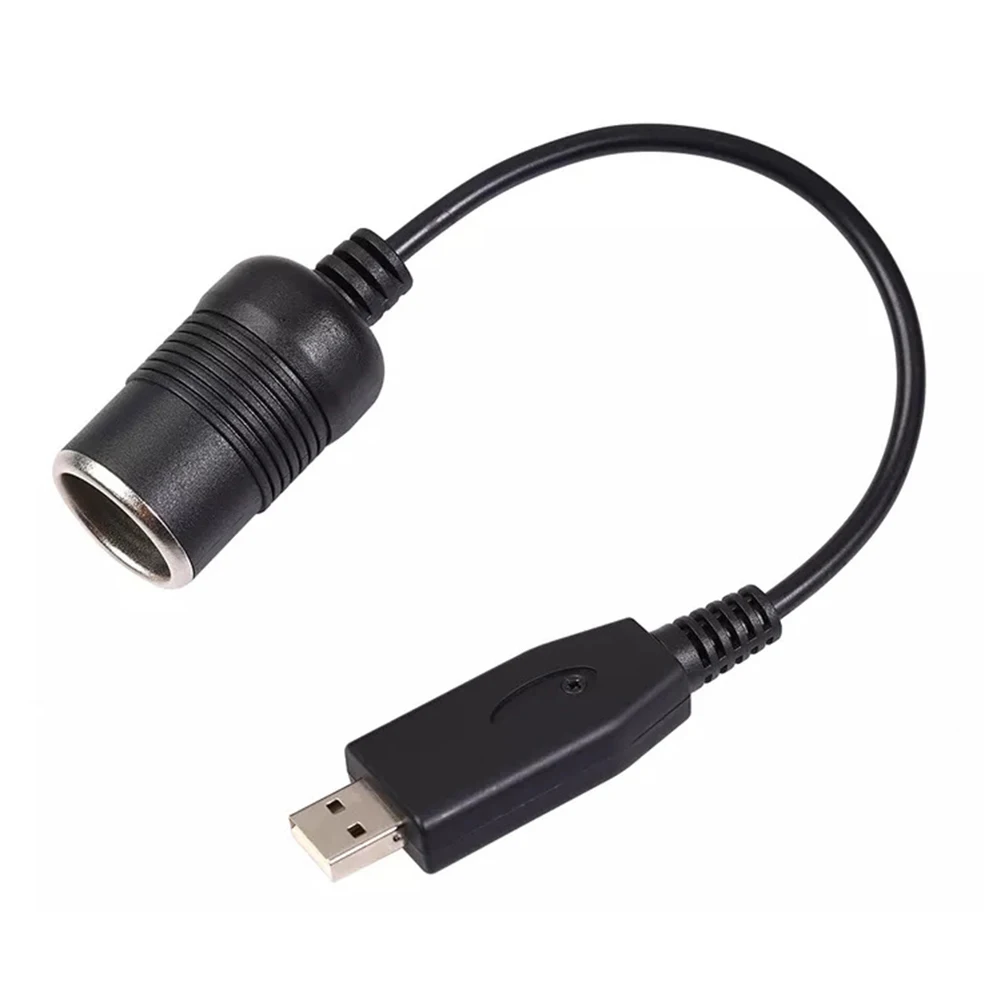 

30cm 5V USB A Male to 12V Car Cigarette Lighter Socket Female Cable Adapter 5V USB to 12V Adapter