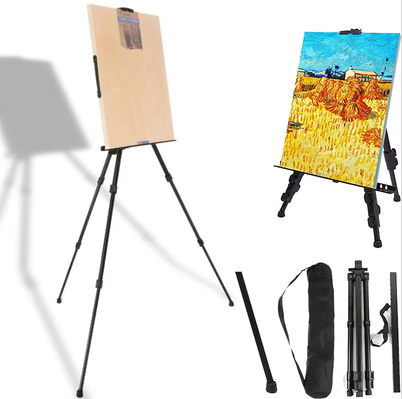 

Adjustable Iron Painting Display Artist Easel Tripod Stand Folding Portable Sketching Rack Painting Tools Supplies Organizer