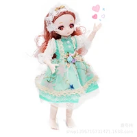 30cm doll 16 bjd 21 movable joints bjd 12 inch makeup dress up cute color anime eyes dolls with fashion clothes for girls toy