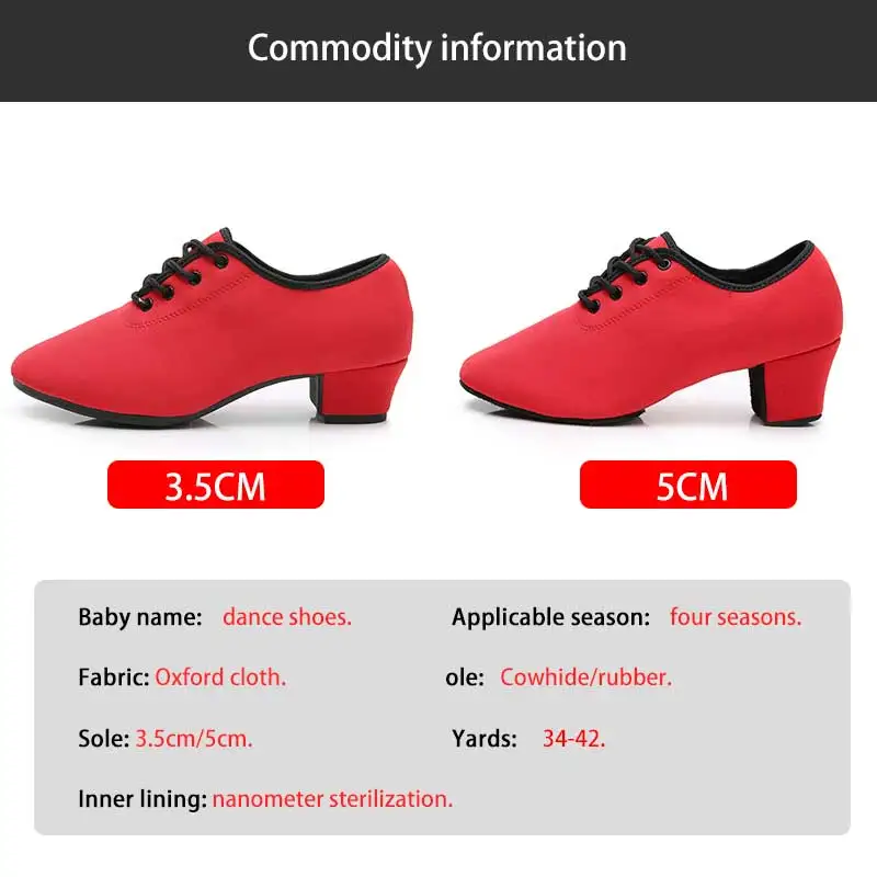 Modern Latin Dance Ballroom Shoes Oxford Cloth Shoes Latin Dance Shape Training Ladies Shoes Breathable Soft Shoes fro Women
