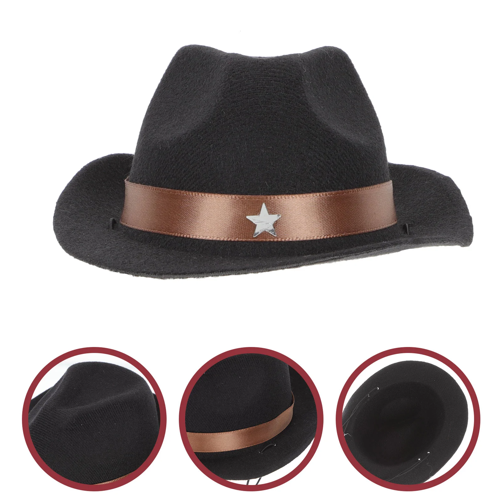 

Hat Cowboy Pet Dog Hats Cat Dollpuppy Funny Party Headdress Giftsdecorative Bears Caps Magician Toppers Clothing Cap Costume